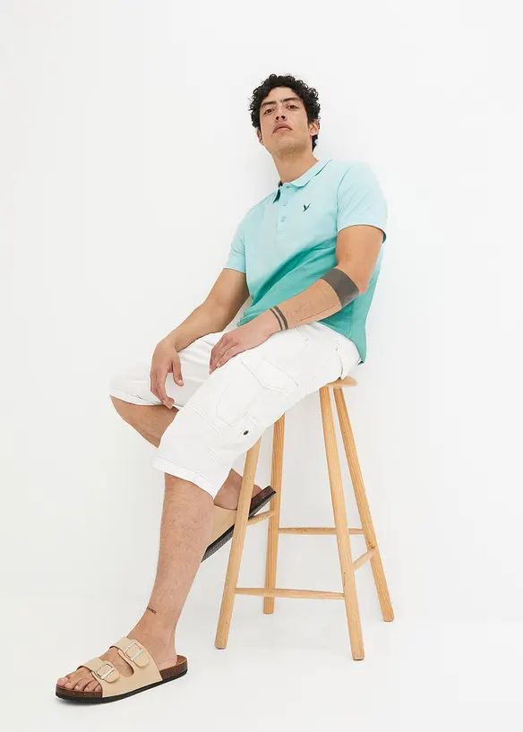 Lichte jeans cargo bermuda, relaxed fit, bonprix