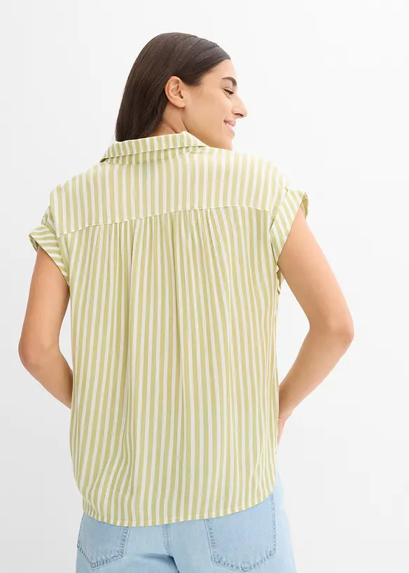 Blouse van soepele viscose, korte mouw, bonprix