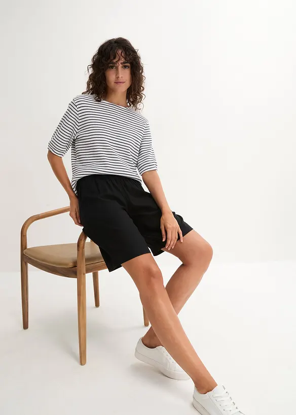 Bermuda met linnen viscose mix, bonprix