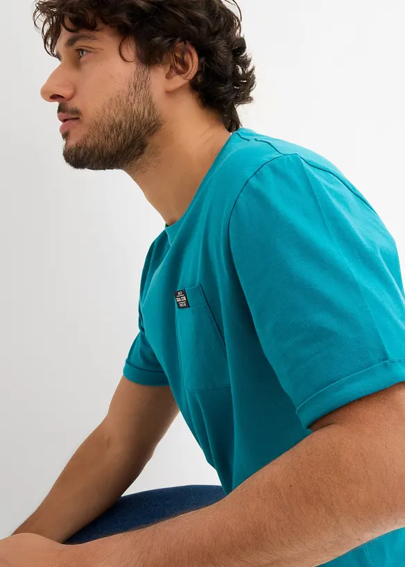 T-shirt met borstzak (set van 2) van biologisch katoen, bonprix