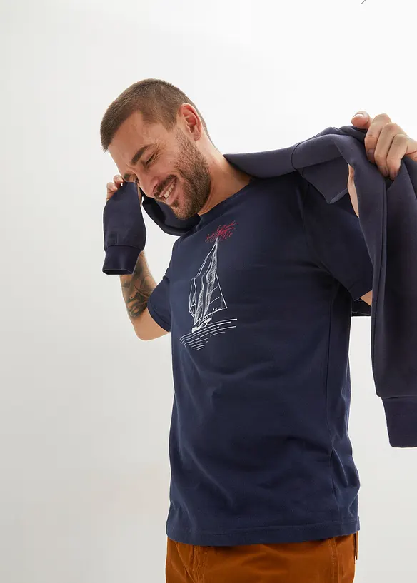T-shirt (set van 2) van puur biologisch katoen, bonprix