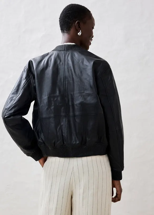 Leren blouson van lamsnappa, bonprix