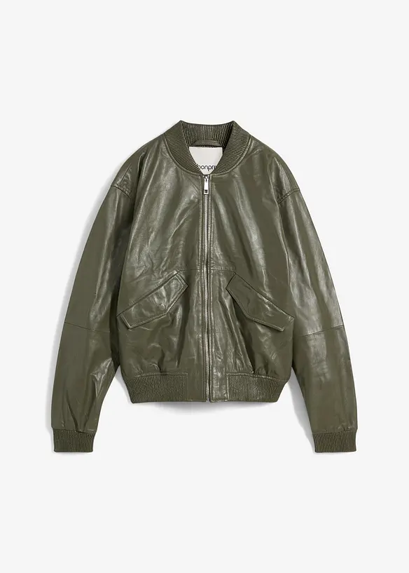 Leren blouson van lamsnappa, bonprix
