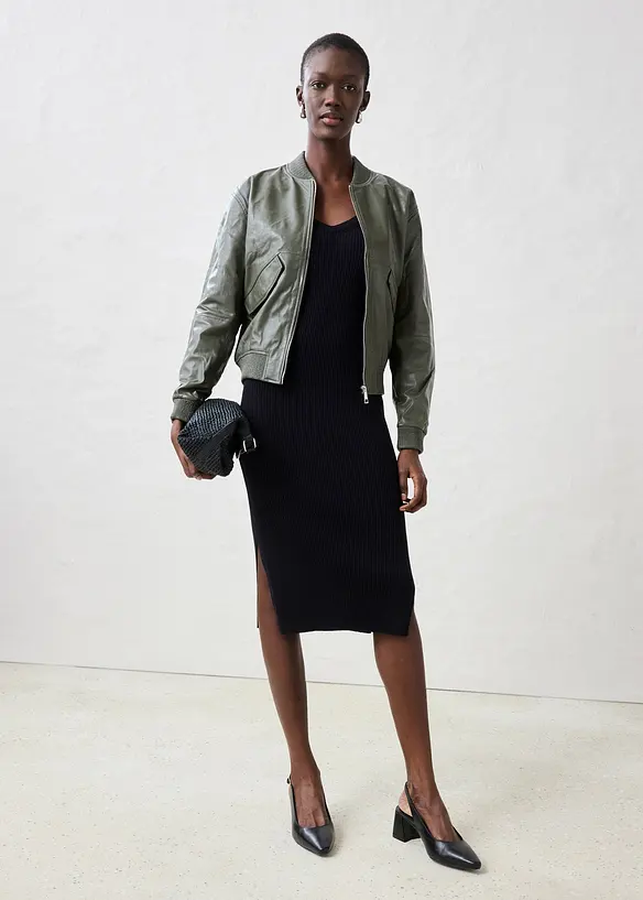 Leren blouson van lamsnappa, bonprix