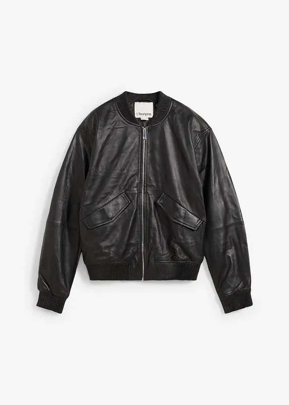 Leren blouson van lamsnappa, bonprix
