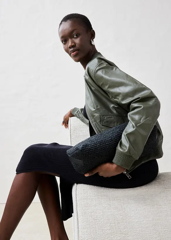 Leren blouson van lamsnappa, bonprix