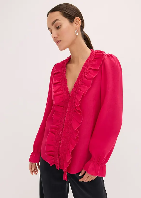 Blouse met volants, bonprix