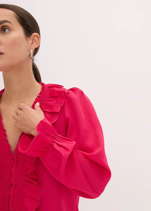 Blouse met volants, bonprix