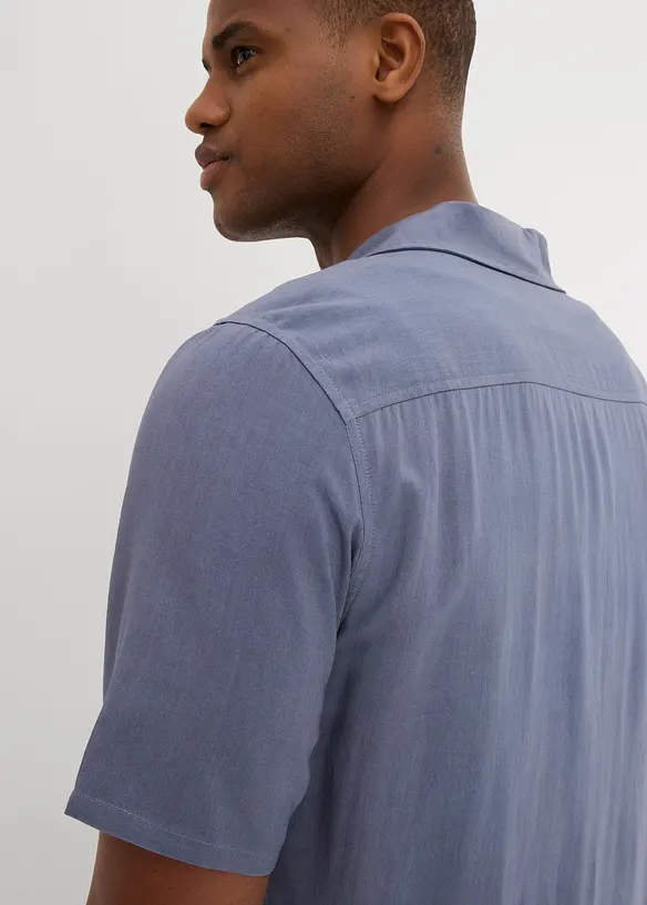 Overhemd van viscose met korte mouwen, bonprix