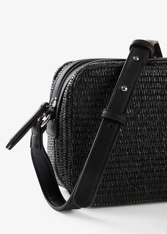 Schoudertas in rieten look, bonprix