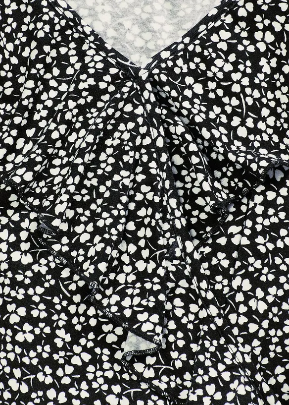 Jersey jurk met volants, bonprix