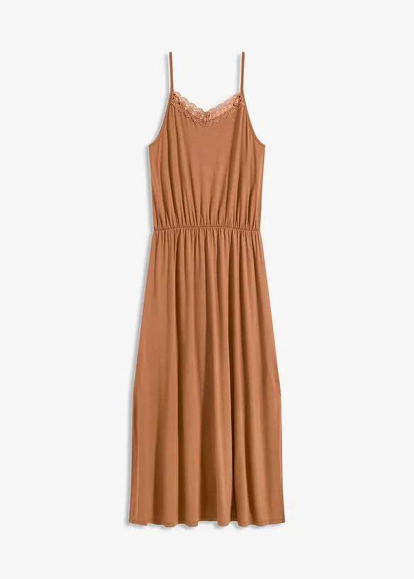Jersey jurk met kant, bonprix
