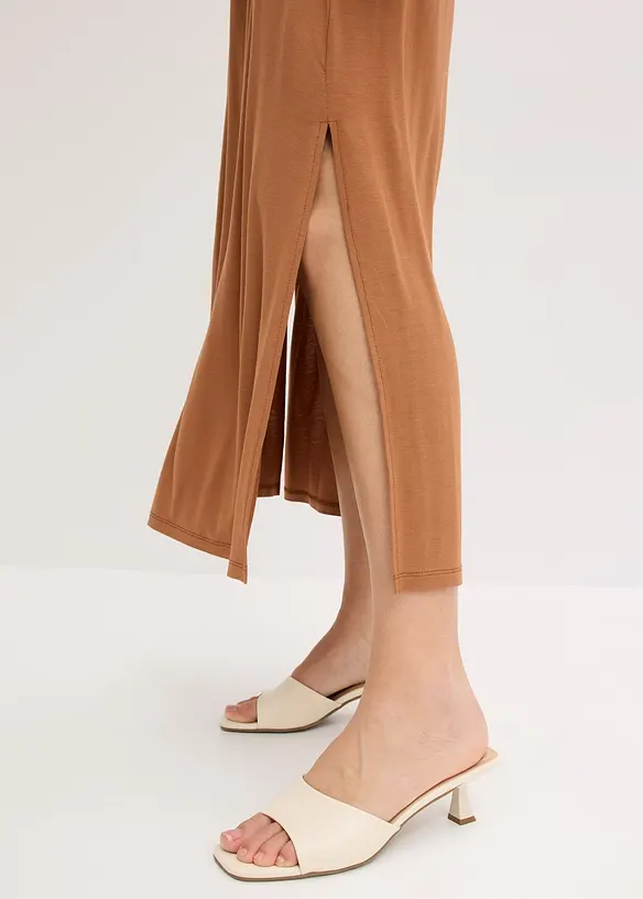 Jersey jurk met kant, bonprix