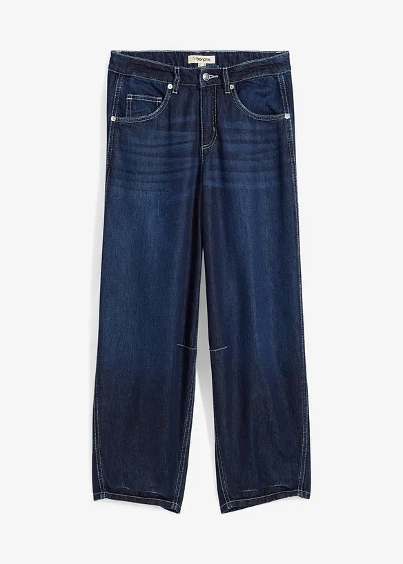 Balloon jeans mid waist, super soft, cropped, bonprix