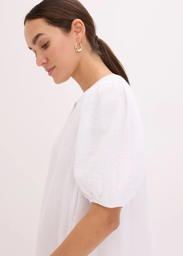 Korte jurk van mousseline, bonprix