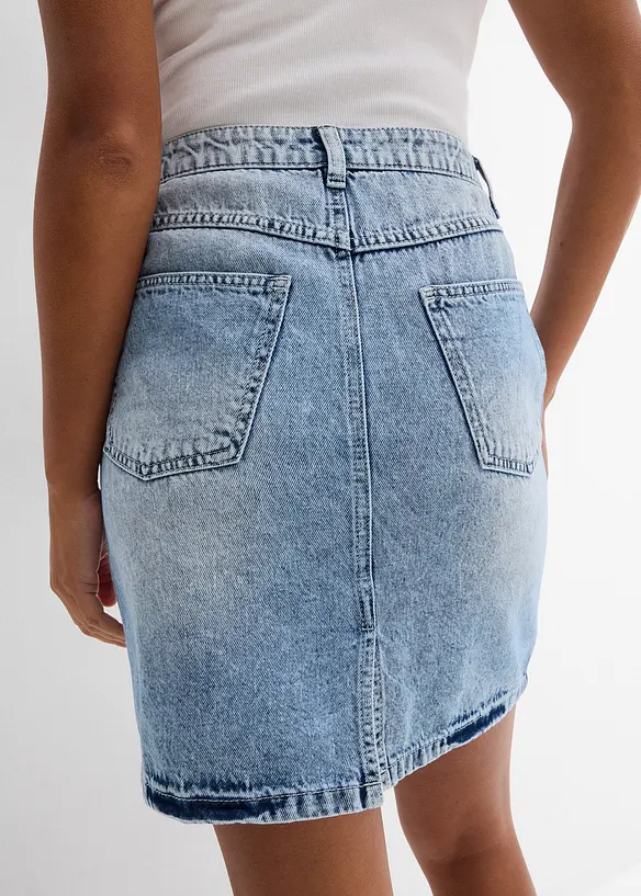 Spijkerrok mid waist, low stretch, bonprix