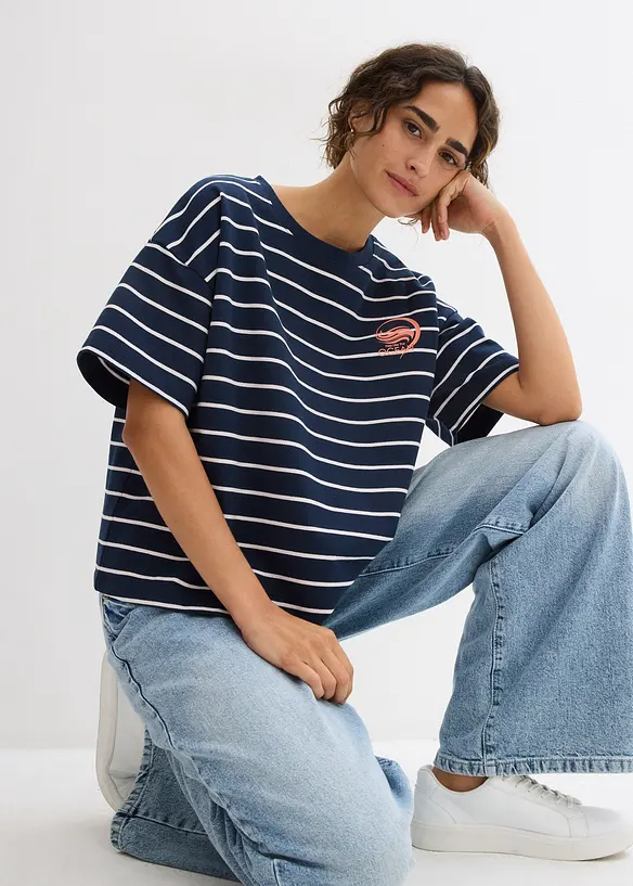 Sweater in een zachte katoenmix, bonprix