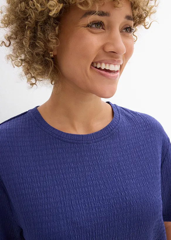 Shirt van borken crèpe, bonprix
