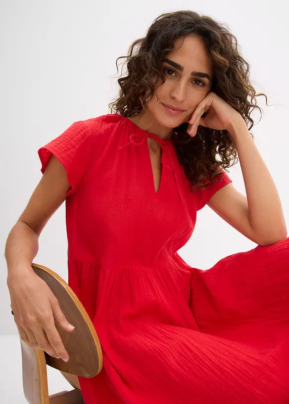 Jurk van zachte mousseline, bonprix