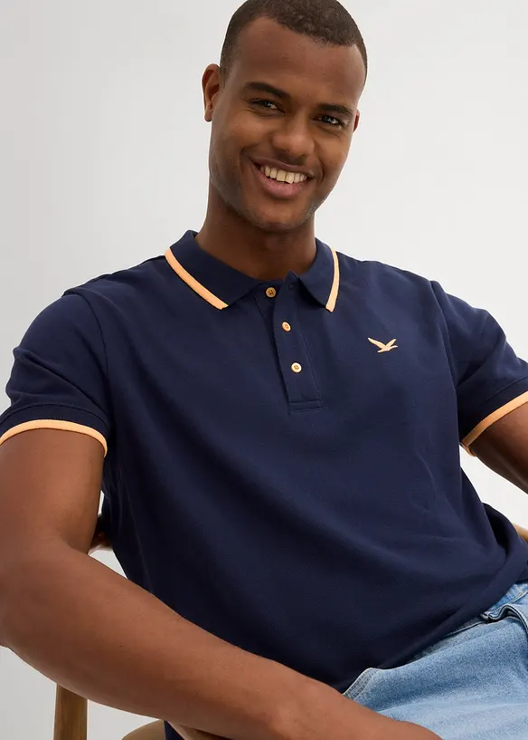 Piqué poloshirt van biologisch katoen (set van 2), bonprix