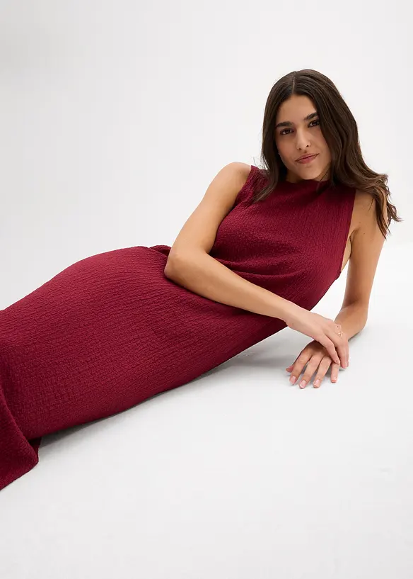 Jersey jurk van borkencrèpe, bonprix