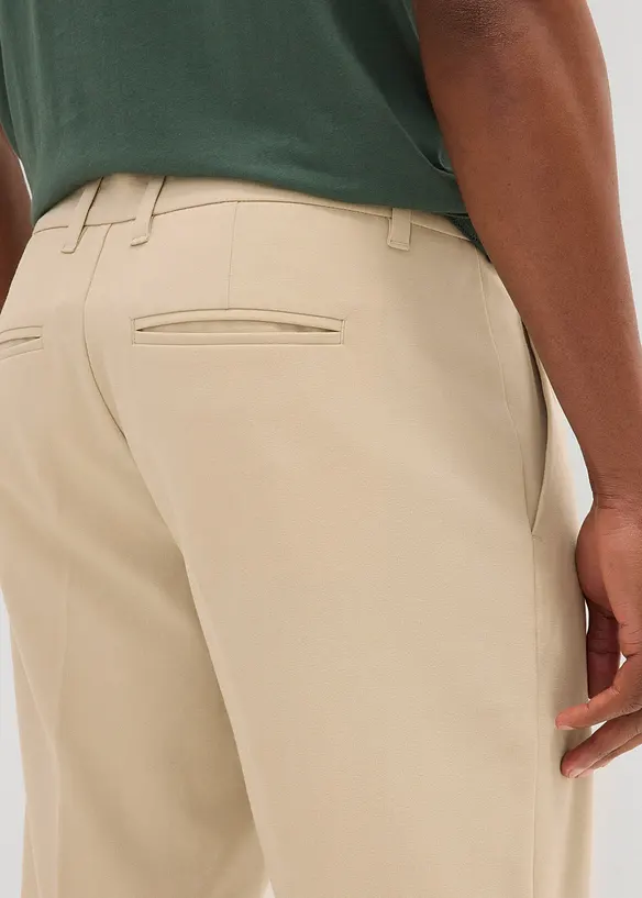 Chino bermuda met bandplooien, regular fit, bonprix