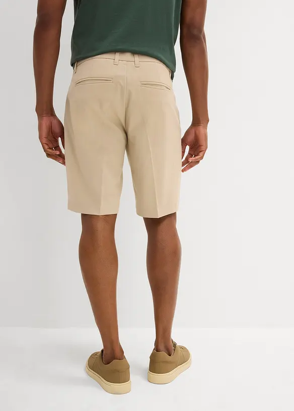 Chino bermuda met bandplooien, regular fit, bonprix