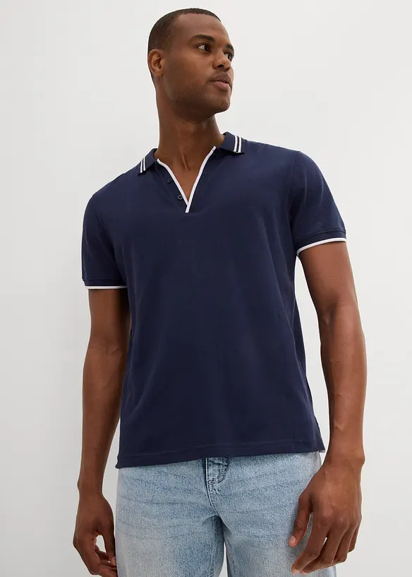 Poloshirt met V-hals, bonprix