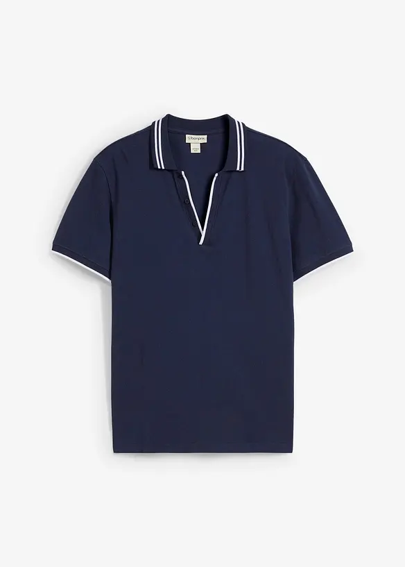 Poloshirt met V-hals, bonprix