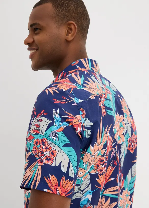 Overhemd met korte mouwen van viscose, bonprix