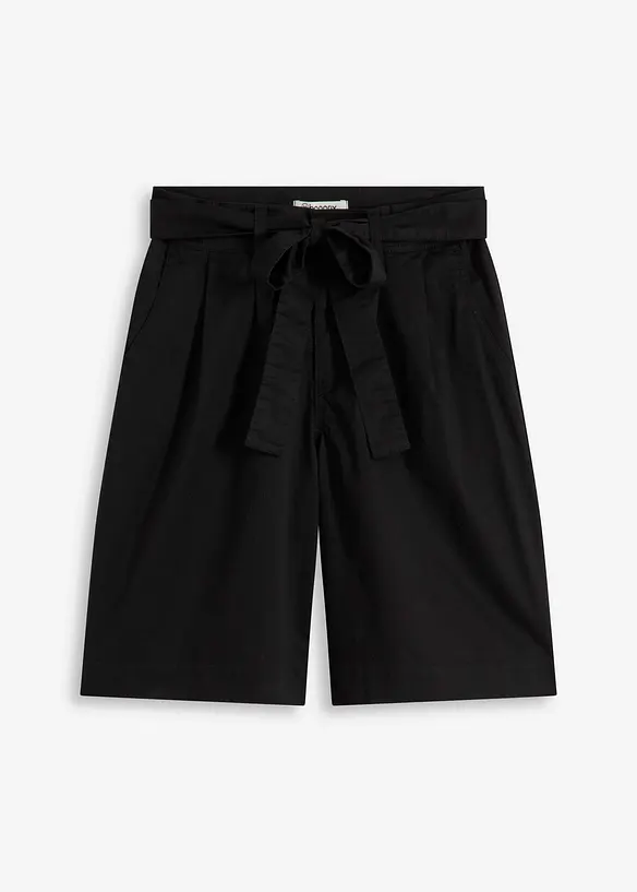 Twill short met ceintuur, bonprix