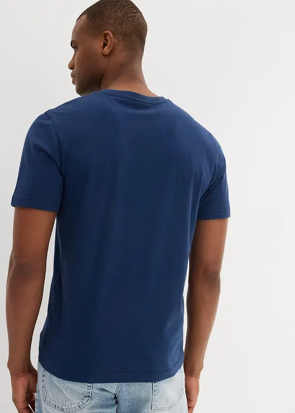 T-shirt met V-hals van biologisch katoen (set van 2), bonprix