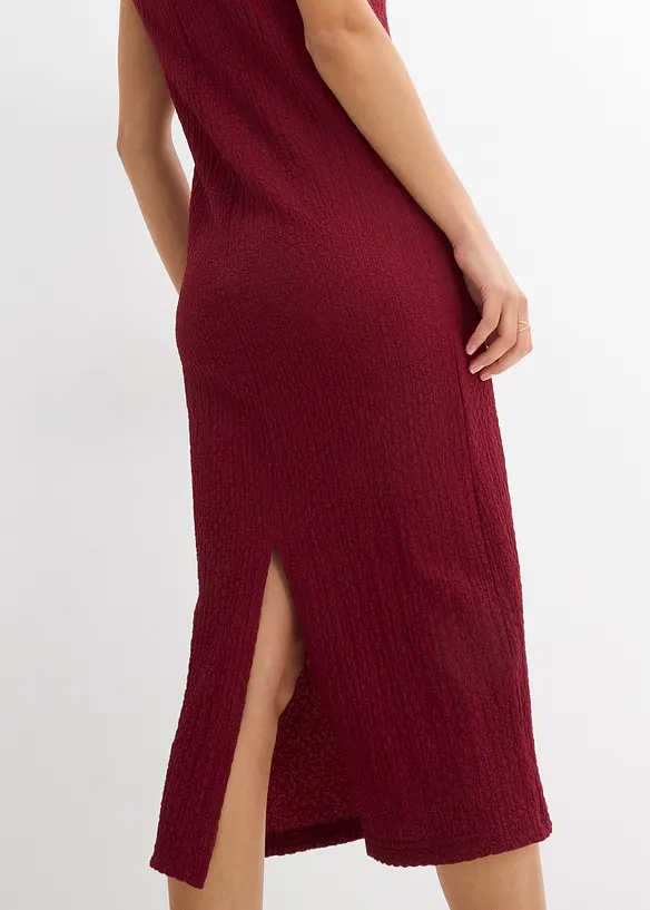 Jersey jurk van borkencrèpe, bonprix