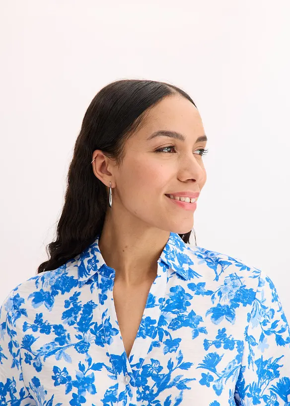 Blouse met korte mouwen van soepele viscose, bonprix