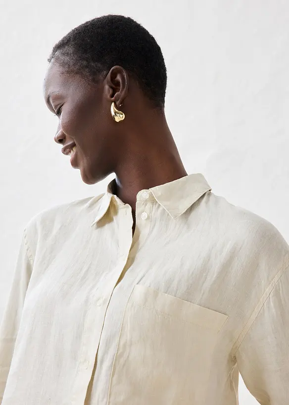 Overhemdblouse van linnen, bonprix
