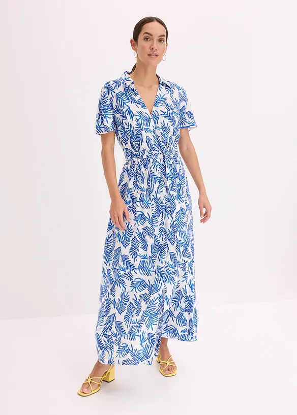 Gedessineerde maxi jurk van soepele viscose, bonprix