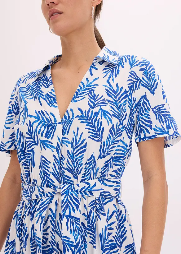 Gedessineerde maxi jurk van soepele viscose, bonprix