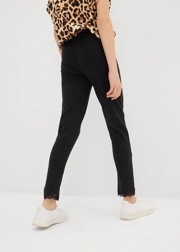 Legging met kanten zoom (set van 2), bonprix