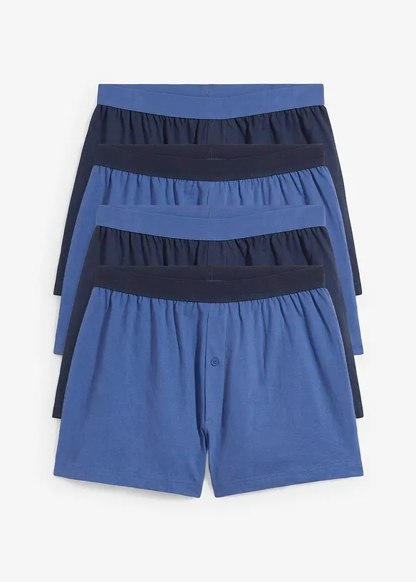 Casual jersey boxershorts van katoen (set van 4), bonprix