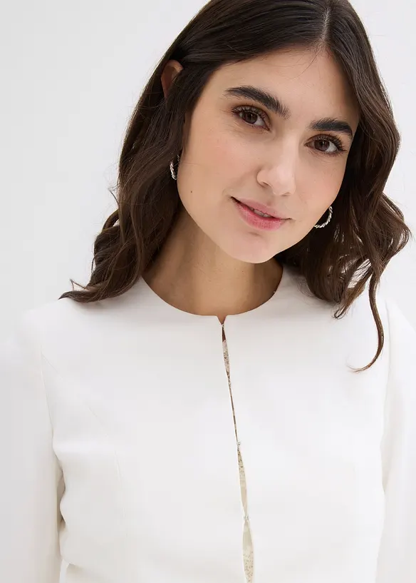 Korte zwangerschapsblazer van satijn, bonprix