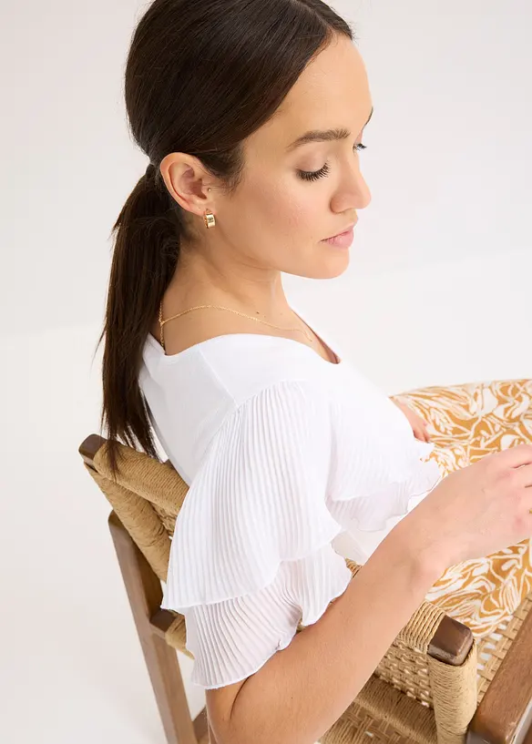 Shirt met volants, bonprix