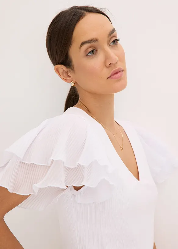 Shirt met volants, bonprix