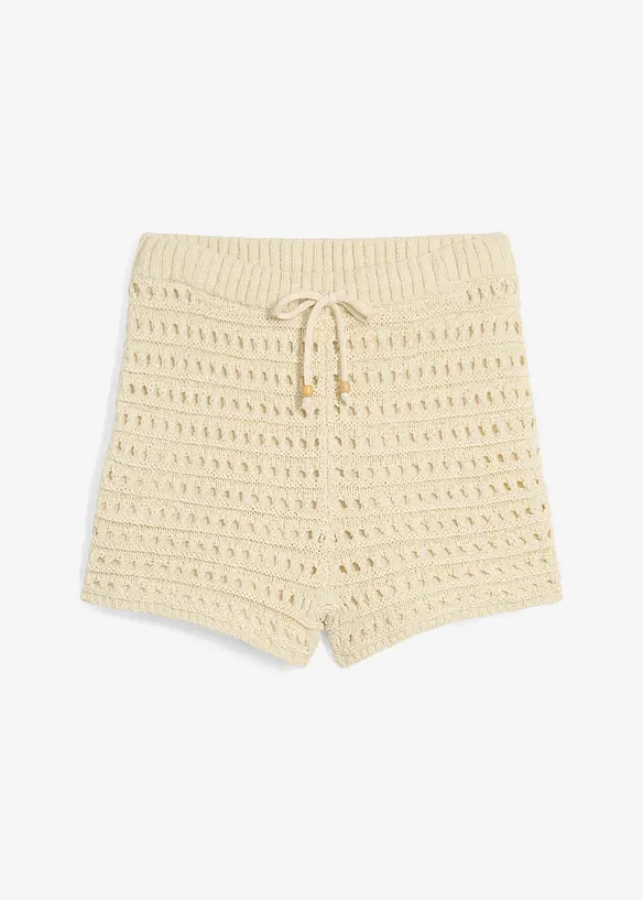 Gebreide short met voering, bonprix