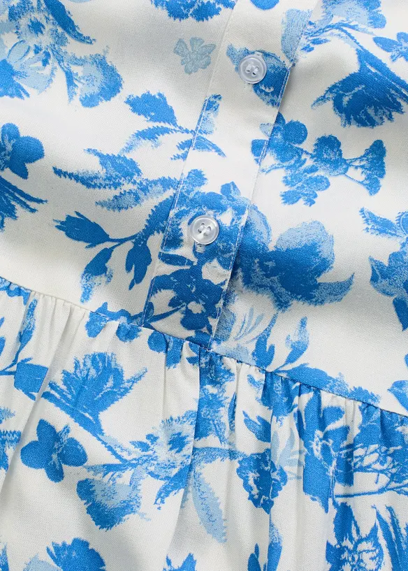 Jurk met Henley kraag van soepele viscose, bonprix