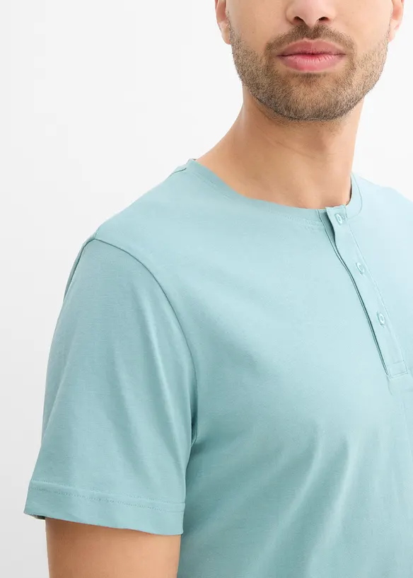 Henley shirt van biologisch katoen (set van 3), bonprix