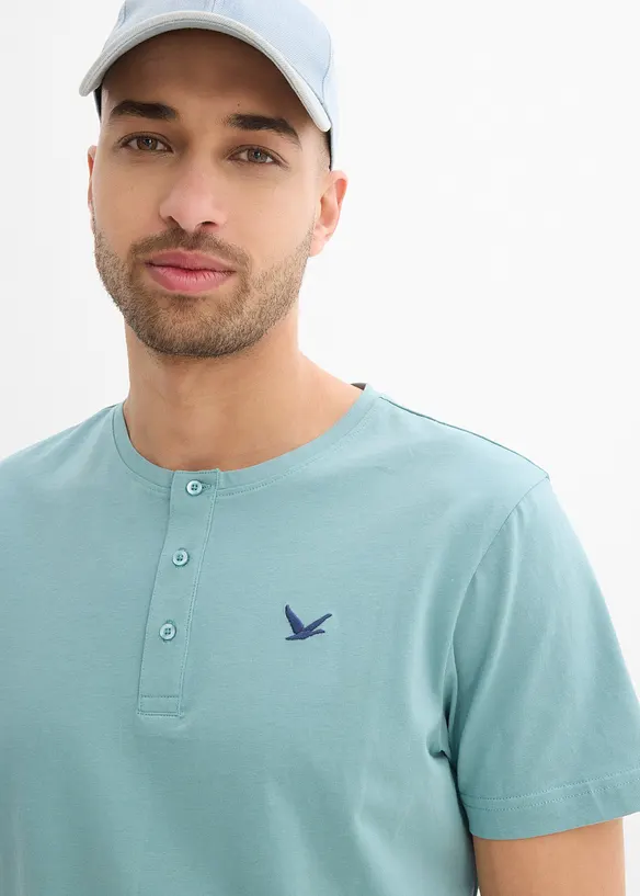 Henley shirt van biologisch katoen (set van 3), bonprix