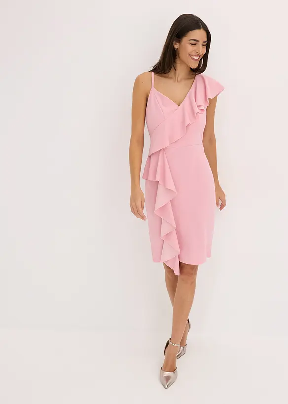 Bodycon jurk van gestructureerde crêpe, bonprix