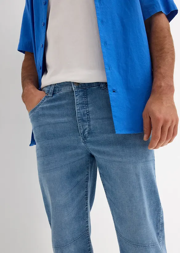 Lange stretch jeans bermuda, regular fit, bonprix