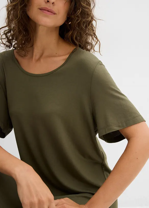Comfortabele shirtjurk met split in maxilengte, bonprix
