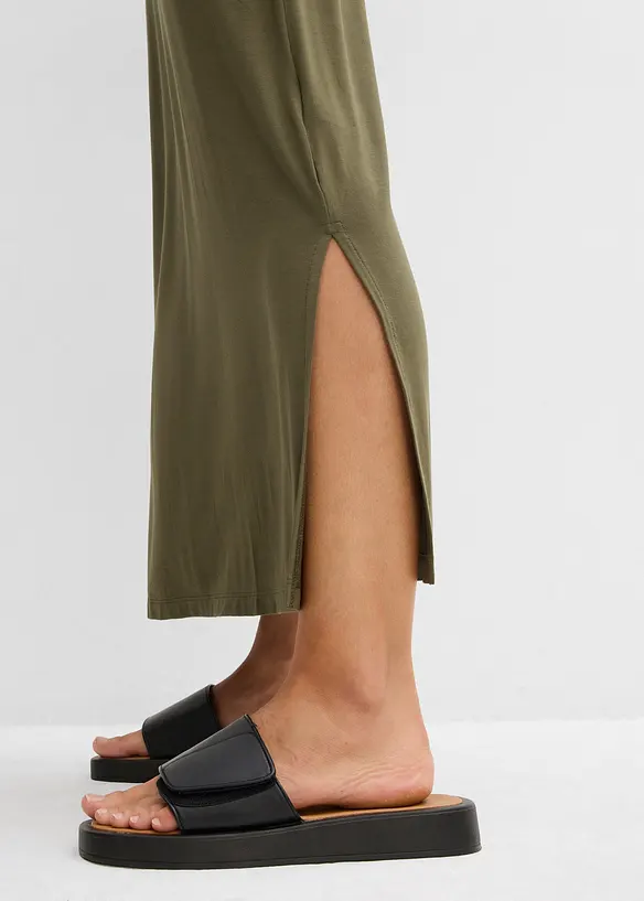 Comfortabele shirtjurk met split in maxilengte, bonprix
